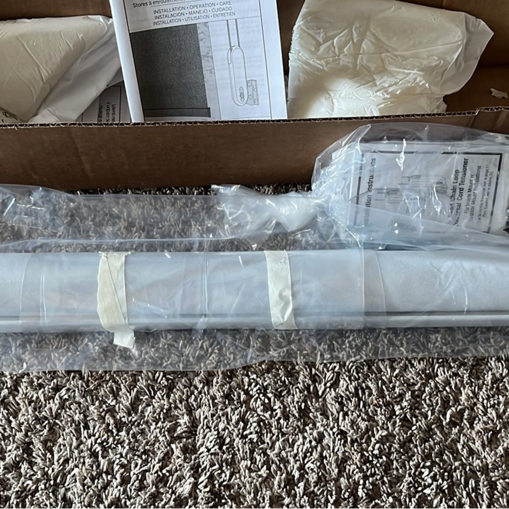 New! Levolor custom light gray fabric light filtering roller shade